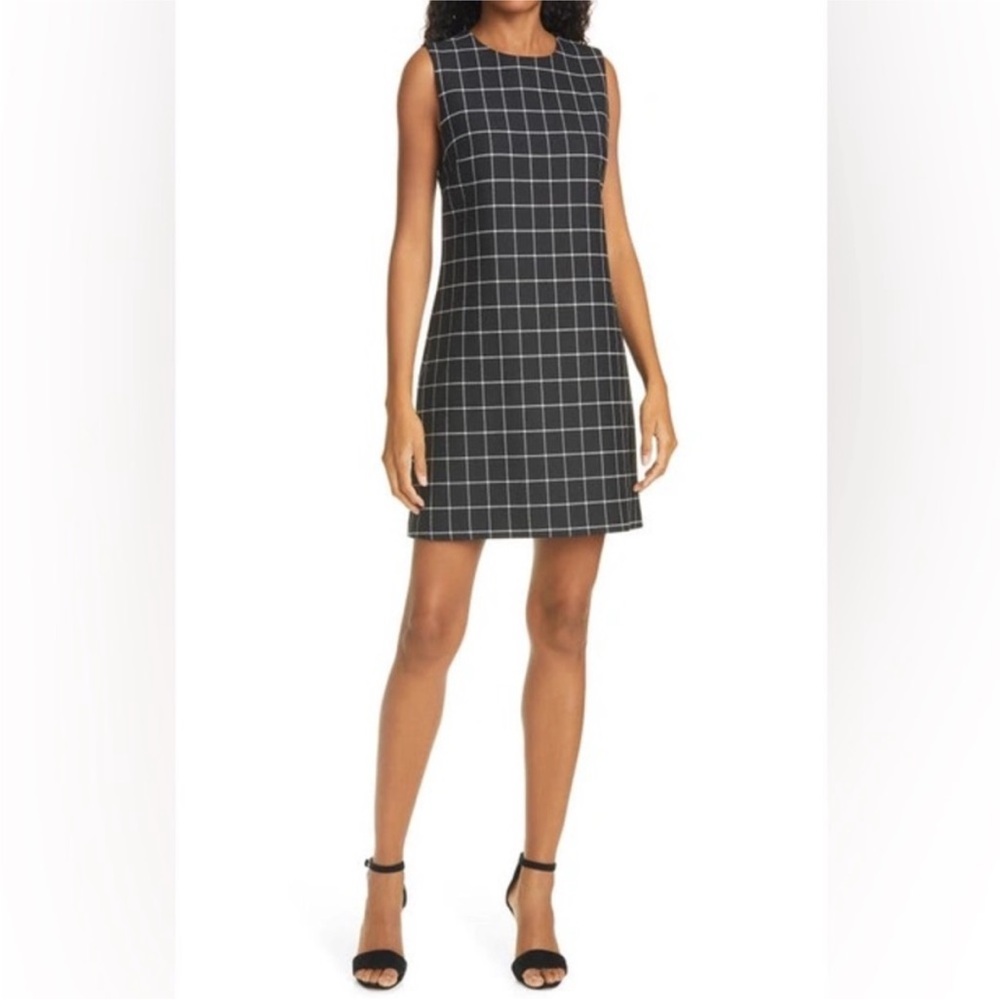 BNWOT ! Alice + Olivia Ellis windowpane check shift dress :: size 2